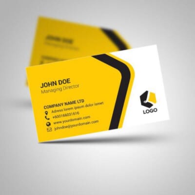 in Card Visit In Offset