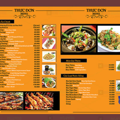 In Menu Thực Đơn