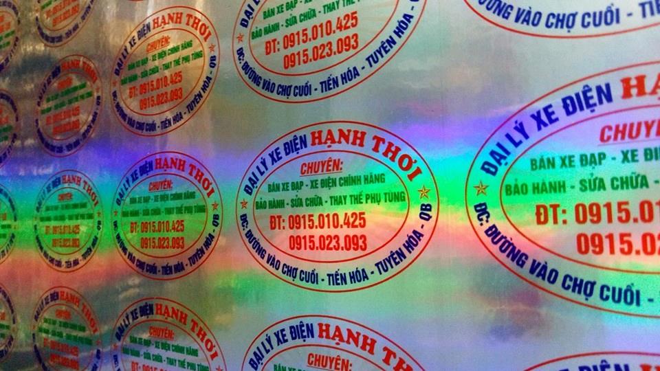 In tem bảy màu