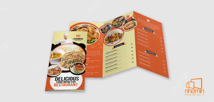 Thực đơn với sắc màu sống động