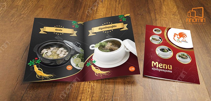 Mẫu menu nhà hàng Thái Lan